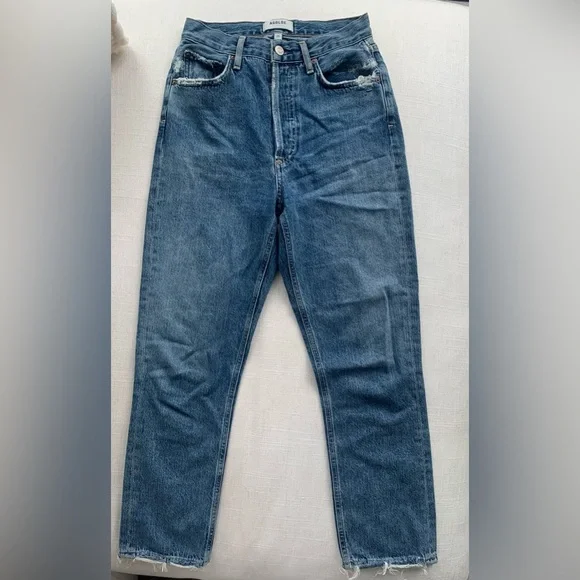 Agolde Riley Blue Jean Cropped - Picture 2 of 5